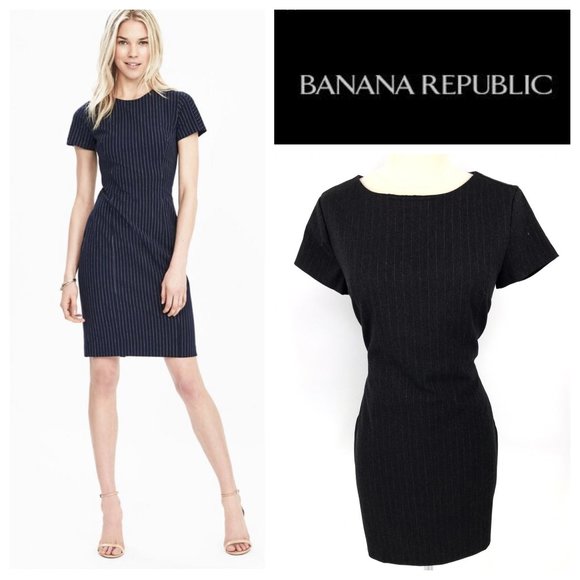 Banana Republic Dresses & Skirts - Banana Republicl Gray Pinstripe Sheath Dress